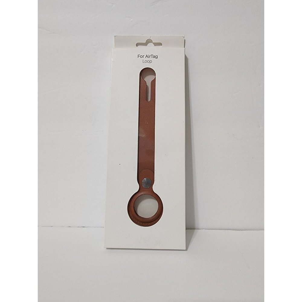 Apple AirTag Leather Loop Accessory - Saddle Brown